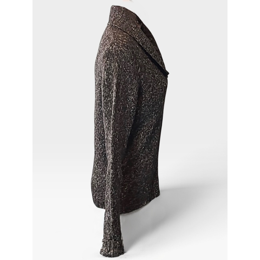 L.L.Bean Shawl Collar Sweater | Pullover | Small | Brown Marled | Wool Blend - Picture 3 of 6